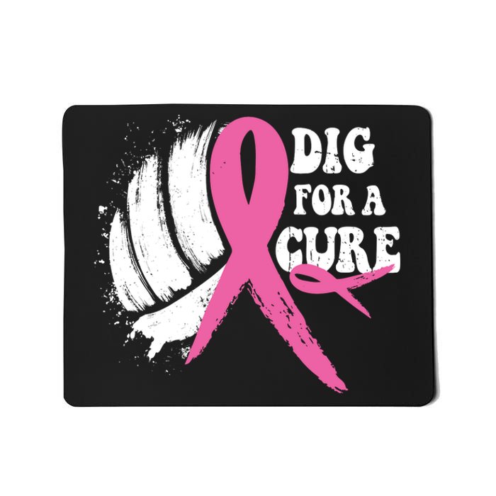 Dig For A Cure Breast Cancer Awareness Volleyball Pink Out Mousepad