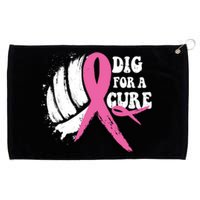 Dig For A Cure Breast Cancer Awareness Volleyball Pink Out Grommeted Golf Towel