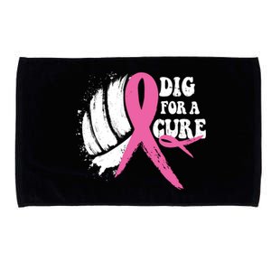 Dig For A Cure Breast Cancer Awareness Volleyball Pink Out Microfiber Hand Towel