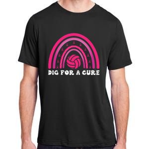 Dig For A Cure Breast Cancer Awareness Volleyball Pink Out Adult ChromaSoft Performance T-Shirt