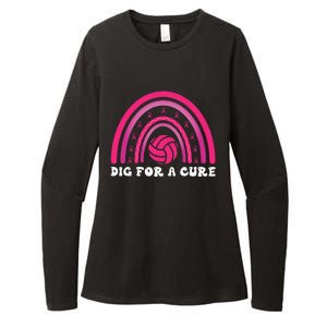 Dig For A Cure Breast Cancer Awareness Volleyball Pink Out Womens CVC Long Sleeve Shirt