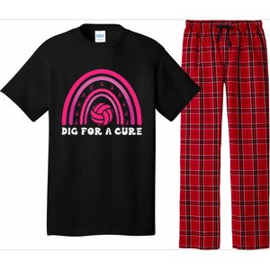 Dig For A Cure Breast Cancer Awareness Volleyball Pink Out Pajama Set