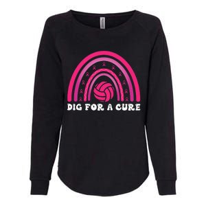 Dig For A Cure Breast Cancer Awareness Volleyball Pink Out Womens California Wash Sweatshirt