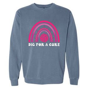 Dig For A Cure Breast Cancer Awareness Volleyball Pink Out Garment-Dyed Sweatshirt