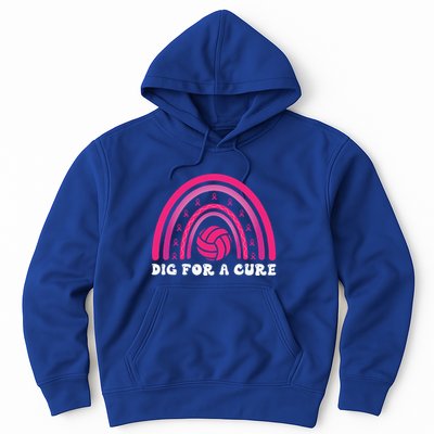 Dig For A Cure Breast Cancer Awareness Volleyball Pink Out Hoodie