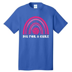 Dig For A Cure Breast Cancer Awareness Volleyball Pink Out Tall T-Shirt