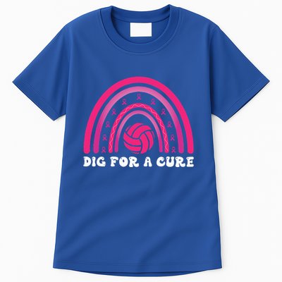 Dig For A Cure Breast Cancer Awareness Volleyball Pink Out Tall T-Shirt