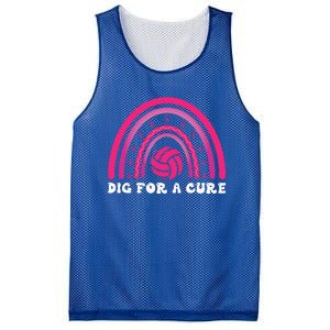 Dig For A Cure Breast Cancer Awareness Volleyball Pink Out Mesh Reversible Basketball Jersey Tank