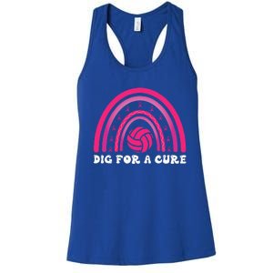 Dig For A Cure Breast Cancer Awareness Volleyball Pink Out Women's Racerback Tank