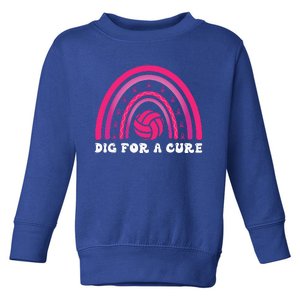 Dig For A Cure Breast Cancer Awareness Volleyball Pink Out Toddler Sweatshirt