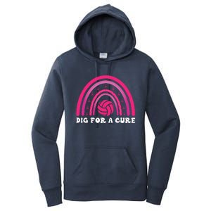 Dig For A Cure Breast Cancer Awareness Volleyball Pink Out Women's Pullover Hoodie