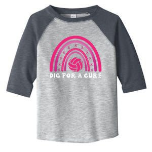 Dig For A Cure Breast Cancer Awareness Volleyball Pink Out Toddler Fine Jersey T-Shirt