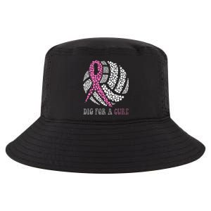 Dig For A Cure Breast Cancer Awareness Volleyball Pink Out Cool Comfort Performance Bucket Hat