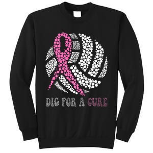 Dig For A Cure Breast Cancer Awareness Volleyball Pink Out Sweatshirt