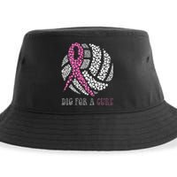 Dig For A Cure Breast Cancer Awareness Volleyball Pink Out Sustainable Bucket Hat