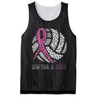 Dig For A Cure Breast Cancer Awareness Volleyball Pink Out Mesh Reversible Basketball Jersey Tank