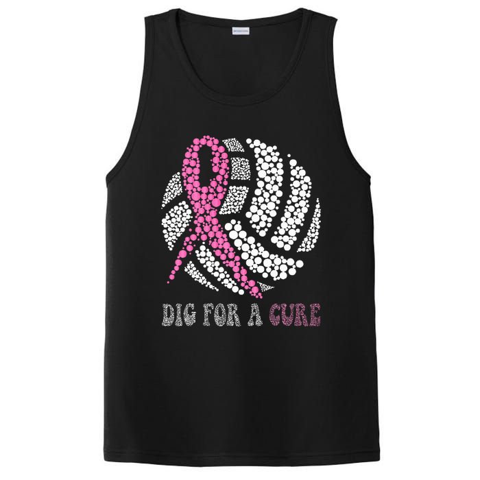 Dig For A Cure Breast Cancer Awareness Volleyball Pink Out PosiCharge Competitor Tank