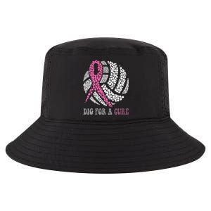 Dig For A Cure Breast Cancer Awareness Volleyball Pink Out Cool Comfort Performance Bucket Hat