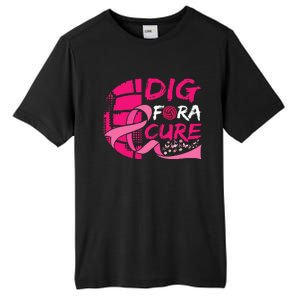 Dig For A Cure Breast Cancer Awareness Volleyball Tall Fusion ChromaSoft Performance T-Shirt