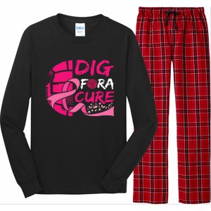 Dig For A Cure Breast Cancer Awareness Volleyball Long Sleeve Pajama Set