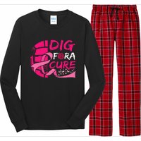 Dig For A Cure Breast Cancer Awareness Volleyball Long Sleeve Pajama Set