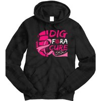 Dig For A Cure Breast Cancer Awareness Volleyball Tie Dye Hoodie