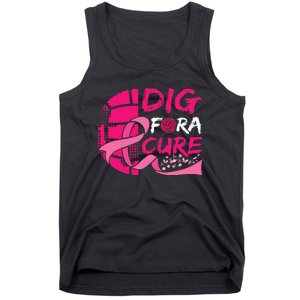 Dig For A Cure Breast Cancer Awareness Volleyball Tank Top