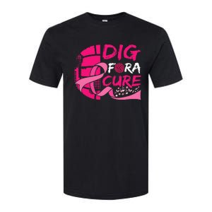 Dig For A Cure Breast Cancer Awareness Volleyball Softstyle CVC T-Shirt