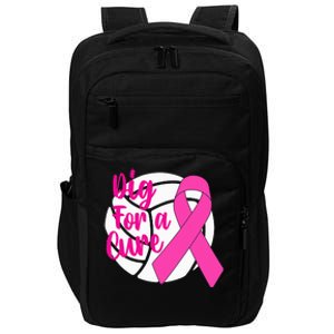 Dig For A Cure Breast Cancer Awareness Volleyball Pink Out Impact Tech Backpack