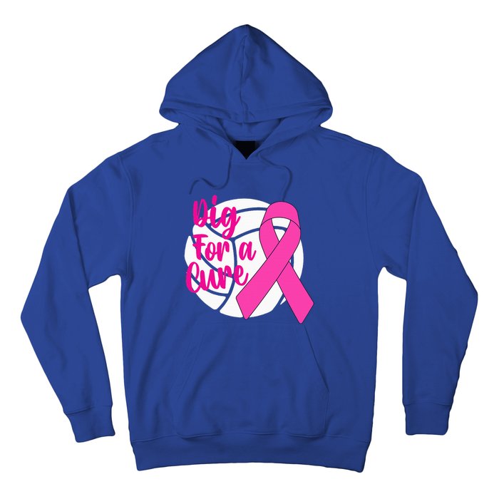 Dig For A Cure Breast Cancer Awareness Volleyball Pink Out Hoodie