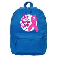 Dig For A Cure Breast Cancer Awareness Volleyball Pink Out 16 in Basic Backpack