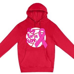 Dig For A Cure Breast Cancer Awareness Volleyball Pink Out Premium Pullover Hoodie