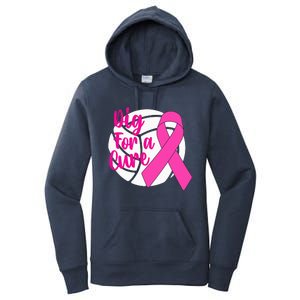 Dig For A Cure Breast Cancer Awareness Volleyball Pink Out Women's Pullover Hoodie