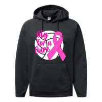 Dig For A Cure Breast Cancer Awareness Volleyball Pink Out Performance Fleece Hoodie