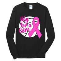 Dig For A Cure Breast Cancer Awareness Volleyball Pink Out Tall Long Sleeve T-Shirt