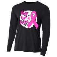 Dig For A Cure Breast Cancer Awareness Volleyball Pink Out Cooling Performance Long Sleeve Crew