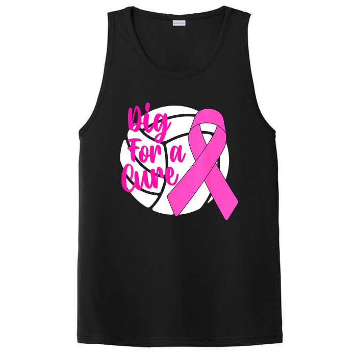 Dig For A Cure Breast Cancer Awareness Volleyball Pink Out PosiCharge Competitor Tank