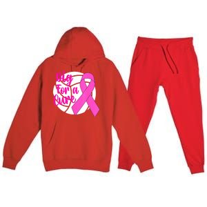 Dig For A Cure Breast Cancer Awareness Volleyball Pink Out Premium Hooded Sweatsuit Set