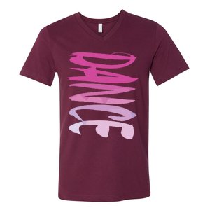 Dance Fun And Colorful Pink Teen Girl And Woman V-Neck T-Shirt