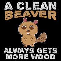 Dirty Funny Adult Clean Beaver Wood Kids Sweatshirt