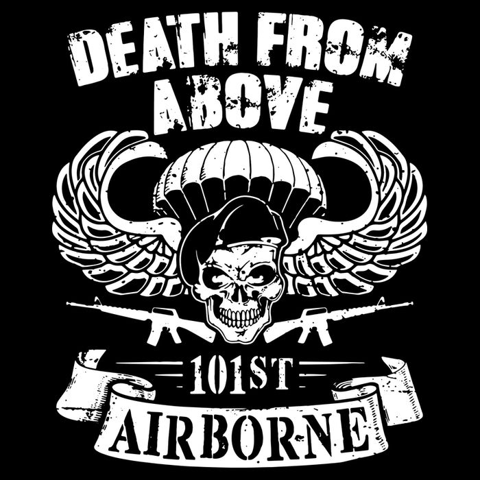Death From Above 101st Airborne Drawstring Bag