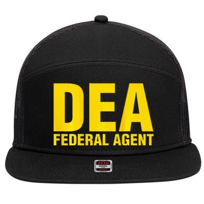 Dea Federal Agent Uniform Costume 7 Panel Mesh Trucker Snapback Hat