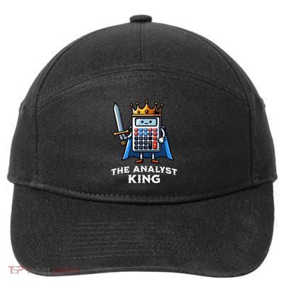 Data Financial Analyst King Funny Illustration Calculator 7-Panel Snapback Hat