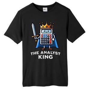 Data Financial Analyst King Funny Illustration Calculator Tall Fusion ChromaSoft Performance T-Shirt