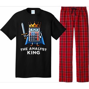 Data Financial Analyst King Funny Illustration Calculator Pajama Set