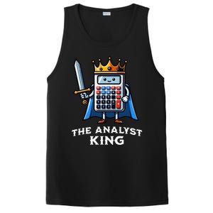 Data Financial Analyst King Funny Illustration Calculator PosiCharge Competitor Tank