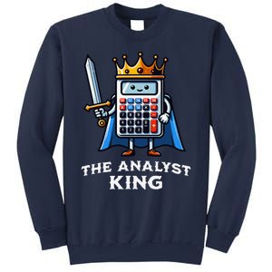 Data Financial Analyst King Funny Illustration Calculator Sweatshirt