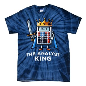 Data Financial Analyst King Funny Illustration Calculator Tie-Dye T-Shirt