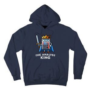 Data Financial Analyst King Funny Illustration Calculator Tall Hoodie