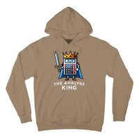 Data Financial Analyst King Funny Illustration Calculator Hoodie